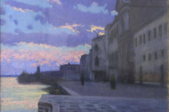 Alberto Boschetti, Le Zattere, olio su tela, 89,6 x 65,4 cm, collezione privata