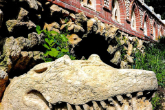 Antonio Caregaro Negrin, particolare scultoreo del giardino Jacquard, 1859-78, Schio