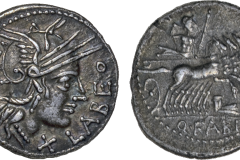 Q. Fabius Labeo, denario, zecca di Roma, 124 a.C.