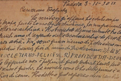 Lettera di G. Lora a Teopisto Strolin (Padova, 3 novembre 1930)