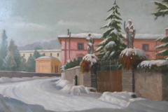 Ettore Calvi, Palazzo Folco, 1934, olio su tela, 67 x 114 cm