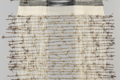 Gino Pellegrini, Gold Rush, 2013, tessuto, materiali vari, 140 x 75 cm
