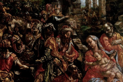 Giovanni Demio, Adorazione dei Magi, 1563, olio su tela, 256 x 157 cm, Museo civico di Palazzo Chiericati, Vicenza