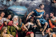 Giovanni Demio, Martirio di san Lorenzo, 1533, olio su tela, 280 x 170 cm, chiesa di San Lorenzo Martire, Torrebelvicino (Vicenza)