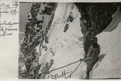 Tenente Carlo Ruffini, aprile 1917, Costruzione del primo sentiero