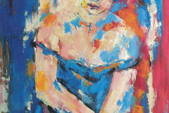 Silvio Cavedon [Figura], 1970, olio su tela, 70 x 50 cm   