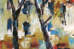 Silvio Cavedon, Il viale, 1978, olio su tela, 70 x 50 cm