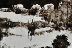 Sergio Bigolin (Italia), Nevicata in Vermont, monotipo, 70 x 50 cm