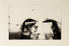  Reti Saks (Estonia), Faceprint, vernis mou 2014, puntasecca, 33 x 50 cm 