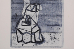 Adrian Sandu (Romania), Proiect, (trittico), acquaforte/acquatinta, 15 x 15,5 cm (uno)